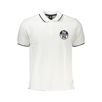 Polo Shirt by North Sails for men in cotton blue, white & print features a eye catching silhouette, showcasing a refined crew neckline and for a eye catching finish.
