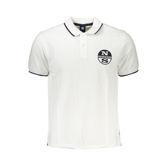 Polo Shirt by North Sails for men in cotton blue, white & print features a eye catching silhouette, showcasing a refined crew neckline and for a eye catching finish.
