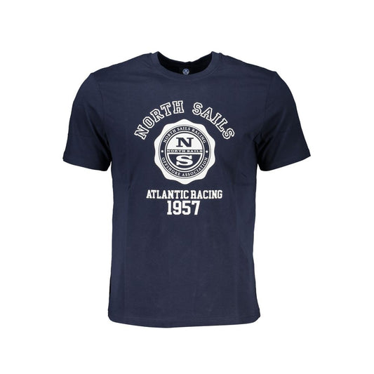 T-Shirt by North Sails for men in cotton blue & print showcases a chic silhouette, artfully detailed with a chic crew neckline and for a chic finish.