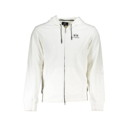 Hooded Sweatshirt Hoodie by La Martina for men in cotton white & print showcases a city-ready silhouette, artfully detailed with a signature hooded neckline and for a city-ready finish.