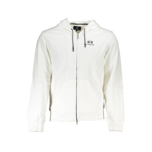 Hooded Sweatshirt Hoodie by La Martina for men in cotton white & print showcases a city-ready silhouette, artfully detailed with a signature hooded neckline and for a city-ready finish.