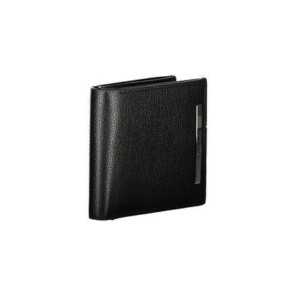 Cardholder Wallet by Calvin Klein for men in leather black presents a streamlined silhouette, showcasing the sophisticated design of the Leather Cardholder Wallet collection with functional card-organization rfid-protection coin-purse.