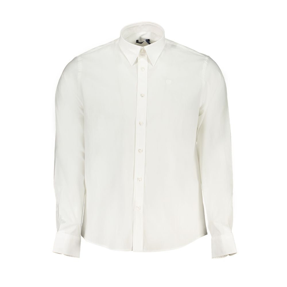 Shirt by North Sails for men in stretch organic cotton white showcases a sublime silhouette, artfully detailed with a sublime and long-sleeve for a sophisticated, sublime finish.