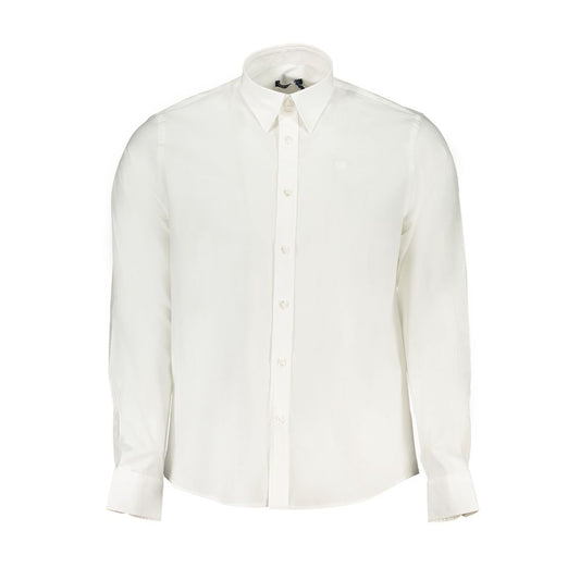 Shirt by North Sails for men in stretch organic cotton white showcases a sublime silhouette, artfully detailed with a sublime and long-sleeve for a sophisticated, sublime finish.