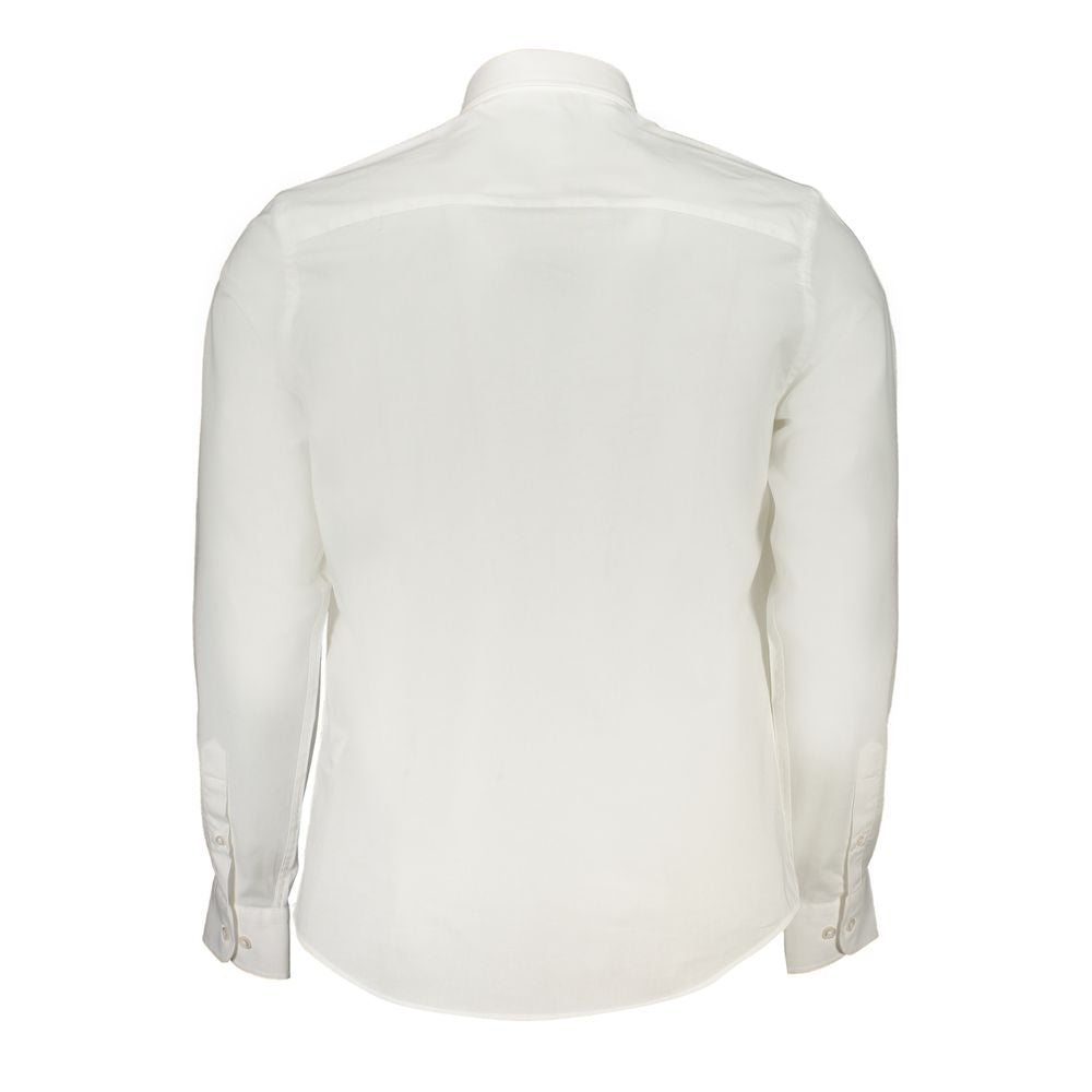 Shirt by North Sails for men in stretch organic cotton white, featuring a nuanced and nuanced for a sophisticated finish.