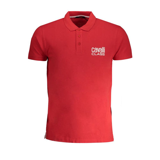 Polo Shirt by Cavalli Class for men in cotton red & print features a eye catching silhouette, showcasing a refined and for a eye catching finish.