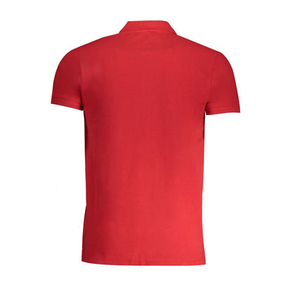 Polo Shirt by Cavalli Class for men in cotton red & print presents a sleek silhouette, featuring a refined and for a sleek finish.