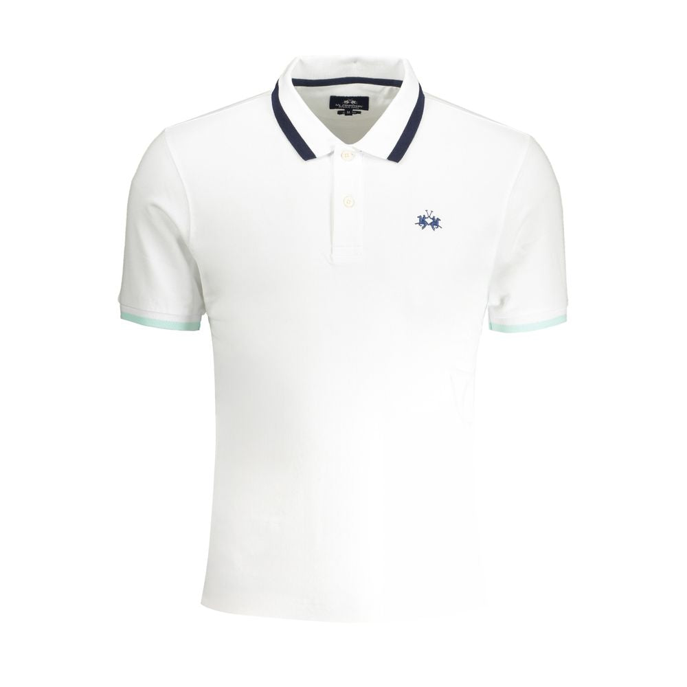 Polo Shirt by La Martina for men in cotton white features a eye catching silhouette, showcasing a refined and for a eye catching finish.