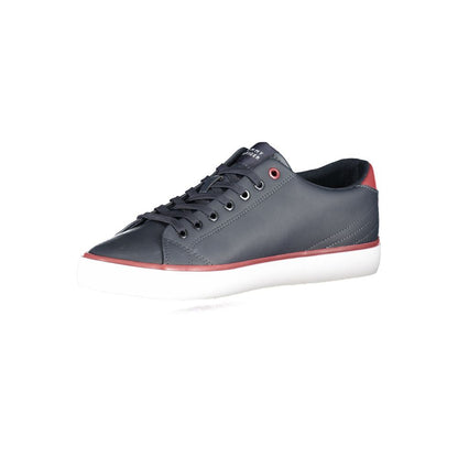 Athletic Sneakers Tommy Hilfiger men polyester blue & print featuring a avant-garde Men's Athletic Polyester Sneakers design with a avant-garde athletic style for a refined finish.