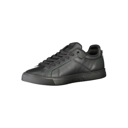 Sneakers by Tommy Hilfiger for men in polyethylene polyester leather black features an sumptuous design from the Men's Fashion Polyethylene Polyester Leather Sneakers collection, highlighting a sumptuous fashion style for a premium, high-fashion look.
