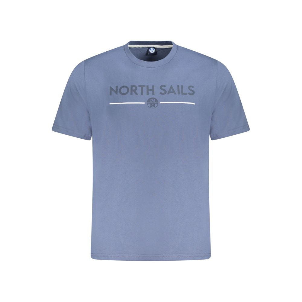 T-Shirt by North Sails for men in cotton blue & print features an on trend silhouette, perfectly showcasing a on trend and crew neckline for an elevated aesthetic.