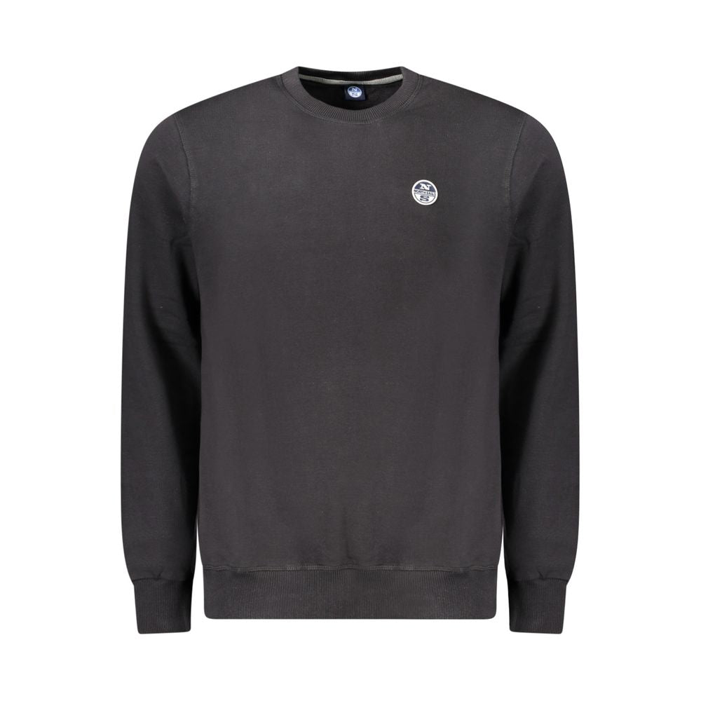 Sweatshirt by North Sails for men in cotton black features an enviable silhouette, showcasing a premium long-sleeve and refined crew neckline for a truly enviable finish.