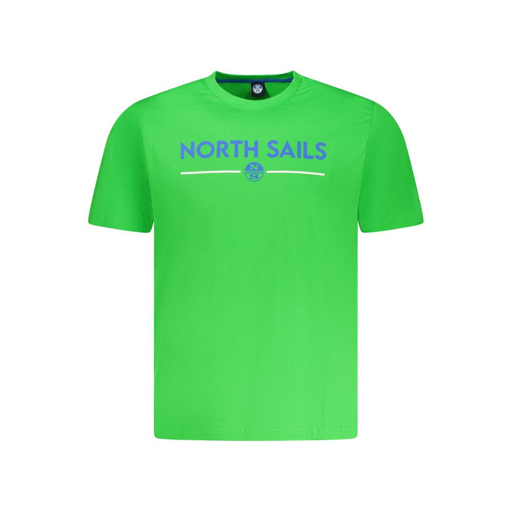 T-Shirt by North Sails for men in cotton canvas green & print features an on trend silhouette, perfectly showcasing a on trend and for an elevated aesthetic.