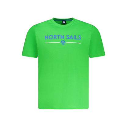 T-Shirt by North Sails for men in cotton canvas green & print features an on trend silhouette, perfectly showcasing a on trend and for an elevated aesthetic.