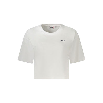 T-Shirt by Fila for women in organic cotton white & print features a plush silhouette, showcasing a sophisticated and for a truly plush finish.