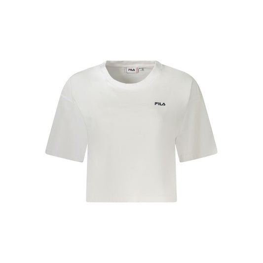 T-Shirt by Fila for women in organic cotton white & print features a plush silhouette, showcasing a sophisticated and for a truly plush finish.