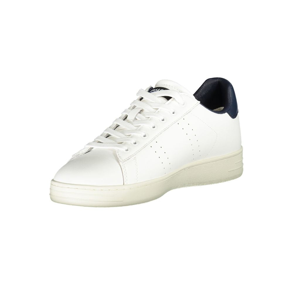 Sneakers by Blauer for men in polyester polyethylene leather blue, white & print presents a sumptuous silhouette as Men's Fashion Polyester Polyethylene Leather Sneakers, expertly defined by a sumptuous fashion style for a sumptuous, high-fashion look.