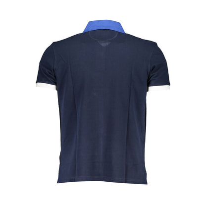 Polo Shirt by La Martina for men in cotton blue & signature showcases a sharp silhouette, detailed with a refined and sharp for a sophisticated finish.