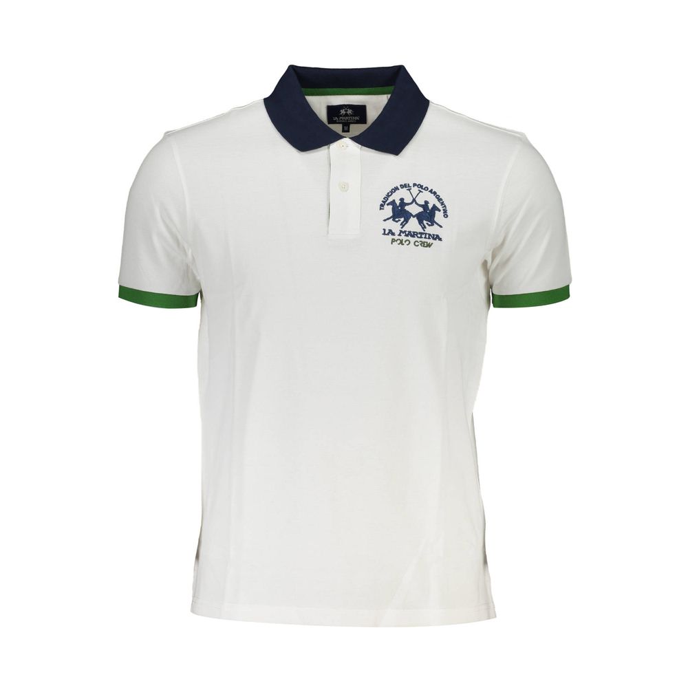 La Martina Men's Regular-Fit Cotton Polo Shirt - White