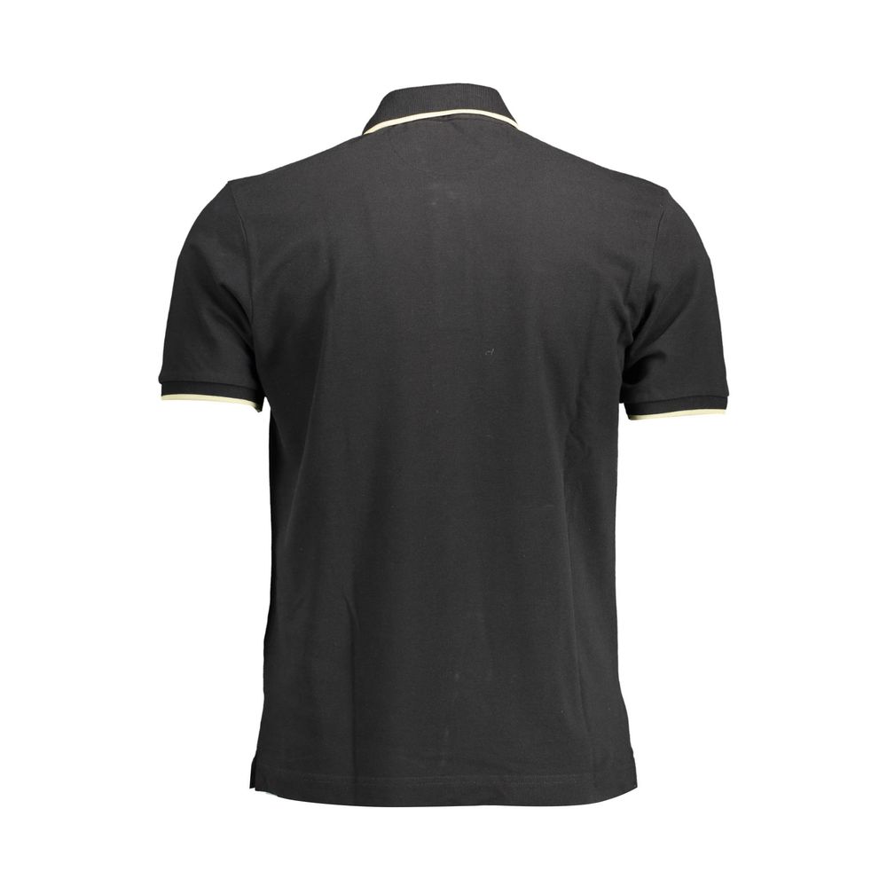 Polo Shirt by La Martina for men in cotton black presents a distinguished silhouette, showcasing a sophisticated and distinguished for a truly distinguished finish.