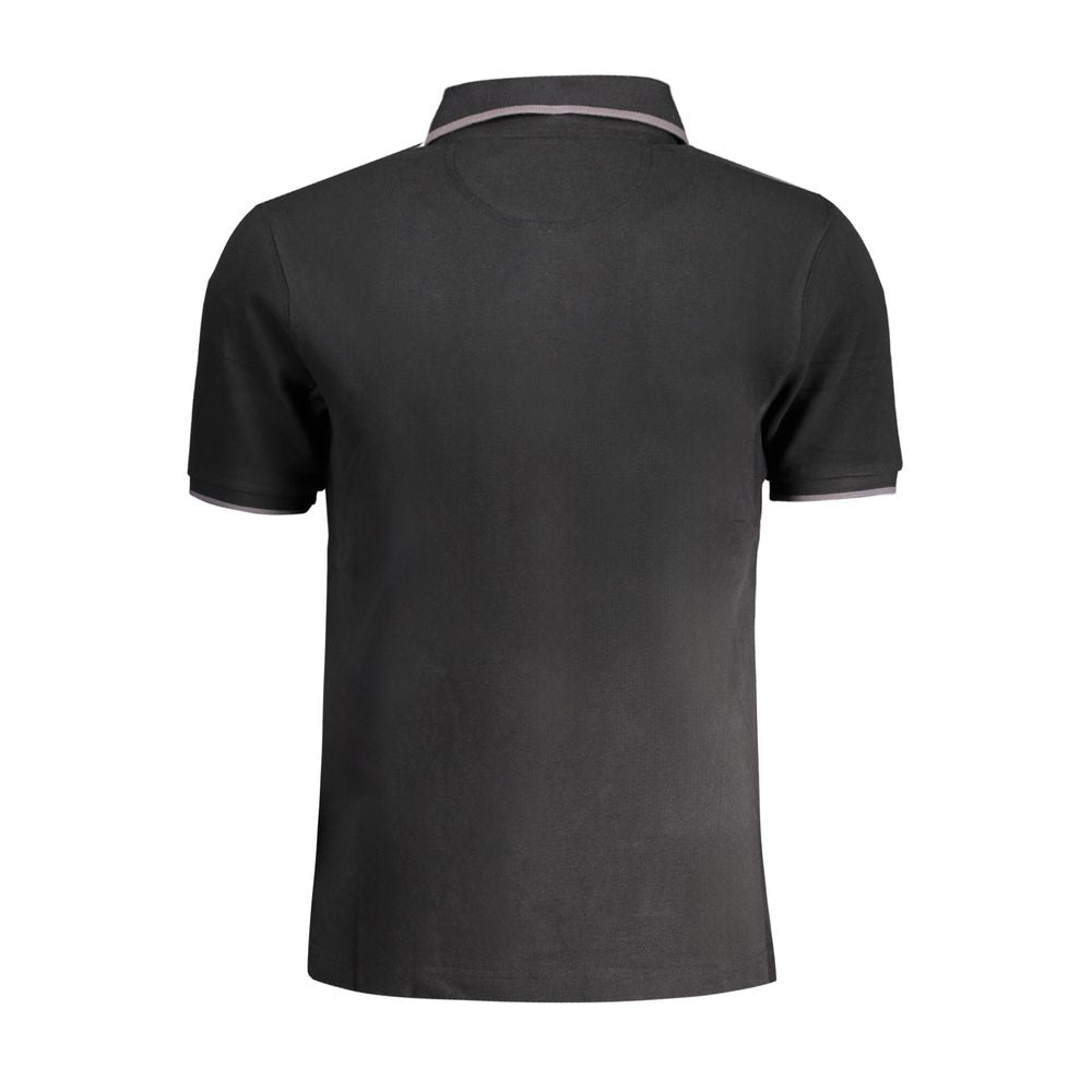 Polo Shirt by La Martina for men in cotton black showcases a sharp silhouette, detailed with a refined and sharp for a sophisticated finish.