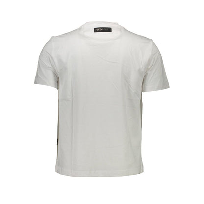 T-Shirt by Plein Sport for men in cotton white showcases a chic silhouette, artfully detailed with a chic crew neckline and for a chic finish.