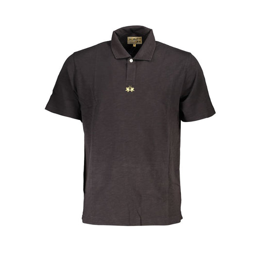 Polo Shirt by La Martina for men in cotton black features a eye catching silhouette, showcasing a refined and for a eye catching finish.