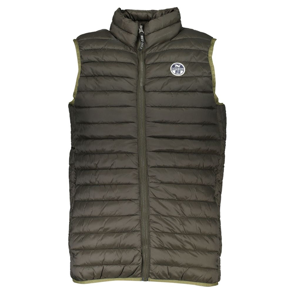 Jacket by North Sails for men in polyamide green showcases a contemporary silhouette, detailed with a contemporary and premium pockets for a sophisticated finish.