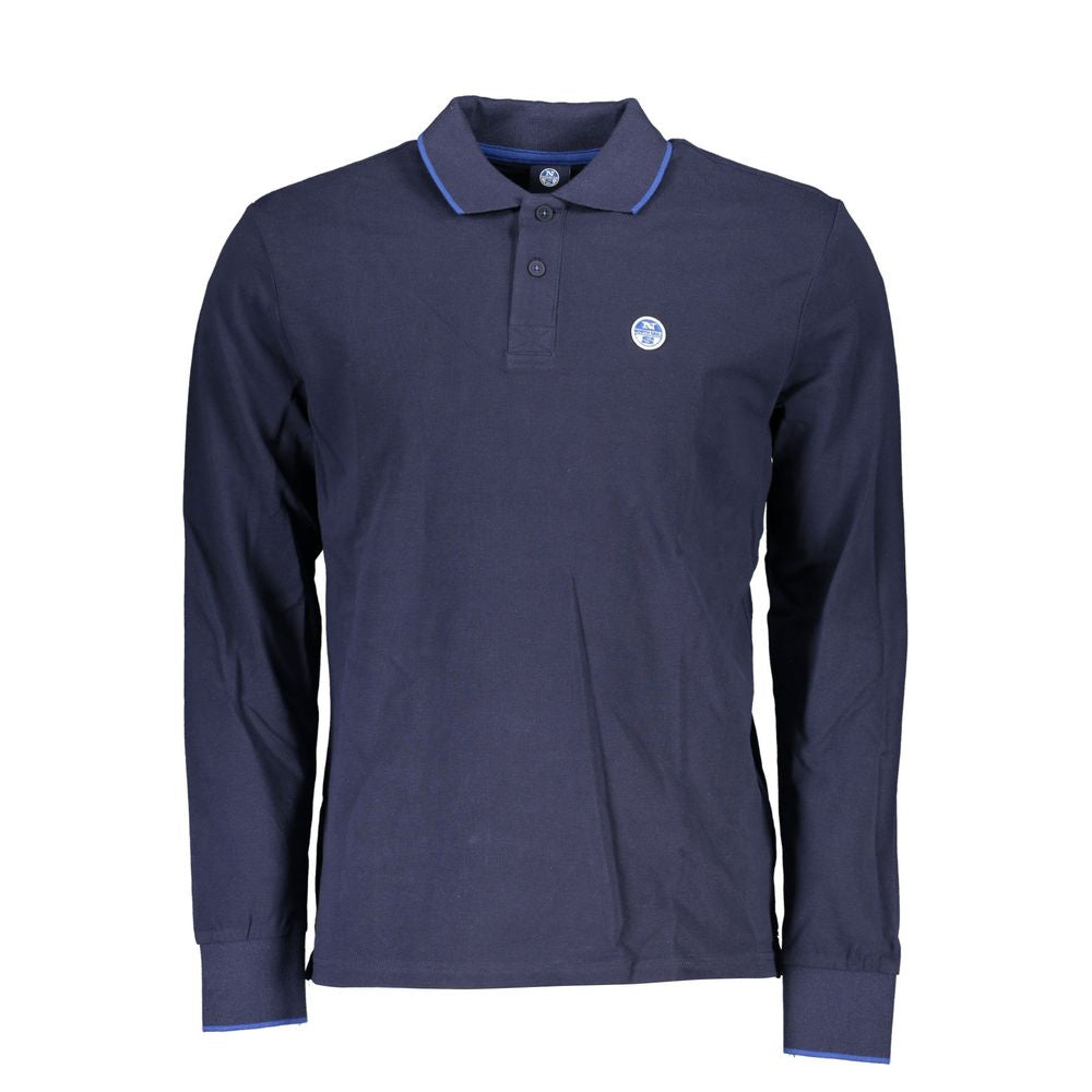 Polo Shirt by North Sails for men in cotton blue presents a crisp silhouette, artfully detailed with a crisp and crisp .