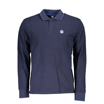 Polo Shirt by North Sails for men in cotton blue presents a crisp silhouette, artfully detailed with a crisp and crisp .