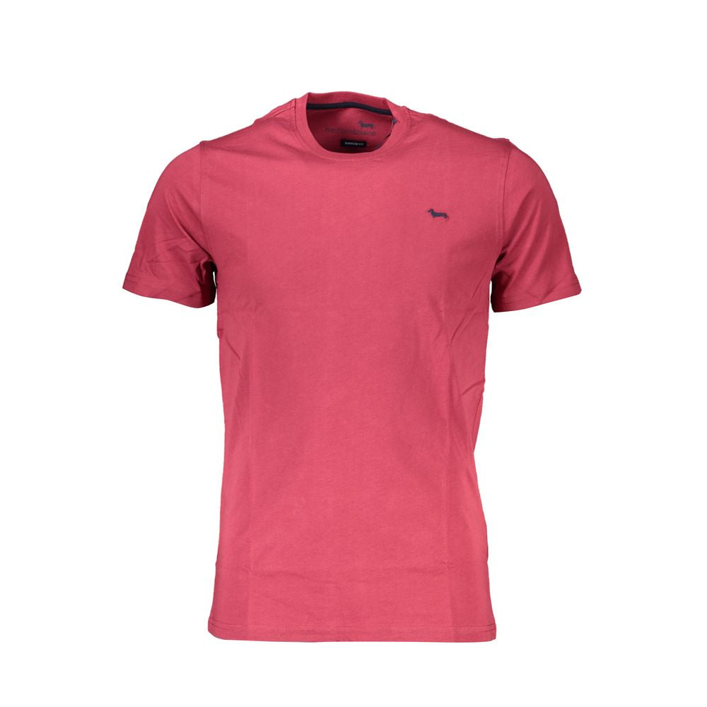 T-Shirt by Harmont & Blaine for men in cotton red features a plush silhouette, showcasing a sophisticated crew neckline and short-sleeve for a truly plush finish.