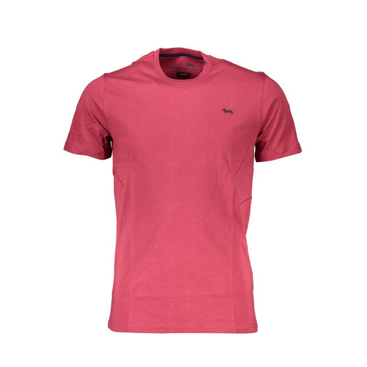 T-Shirt by Harmont & Blaine for men in cotton red features a plush silhouette, showcasing a sophisticated crew neckline and short-sleeve for a truly plush finish.