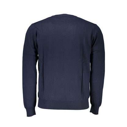 Sweater by Harmont & Blaine for men in cotton blue features an tactile silhouette, showcasing a sophisticated and tactile for a refined finish.