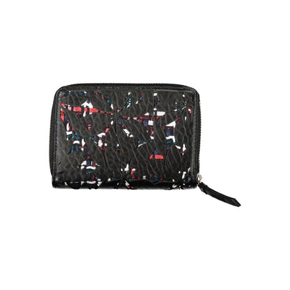 Cardholder Wallet by Desigual for women in polyethylene black showcases a refined silhouette, artfully detailed with the signature style of the Polyethylene Cardholder Wallet and functional card-organization coin-purse.
