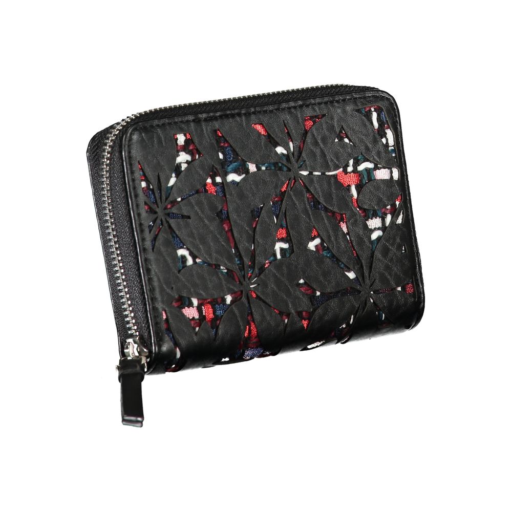 Cardholder Wallet by Desigual for women in polyethylene black presents a architectural silhouette from the Polyethylene Cardholder Wallet collection, showcasing architectural card-organization coin-purse for a architectural finish.