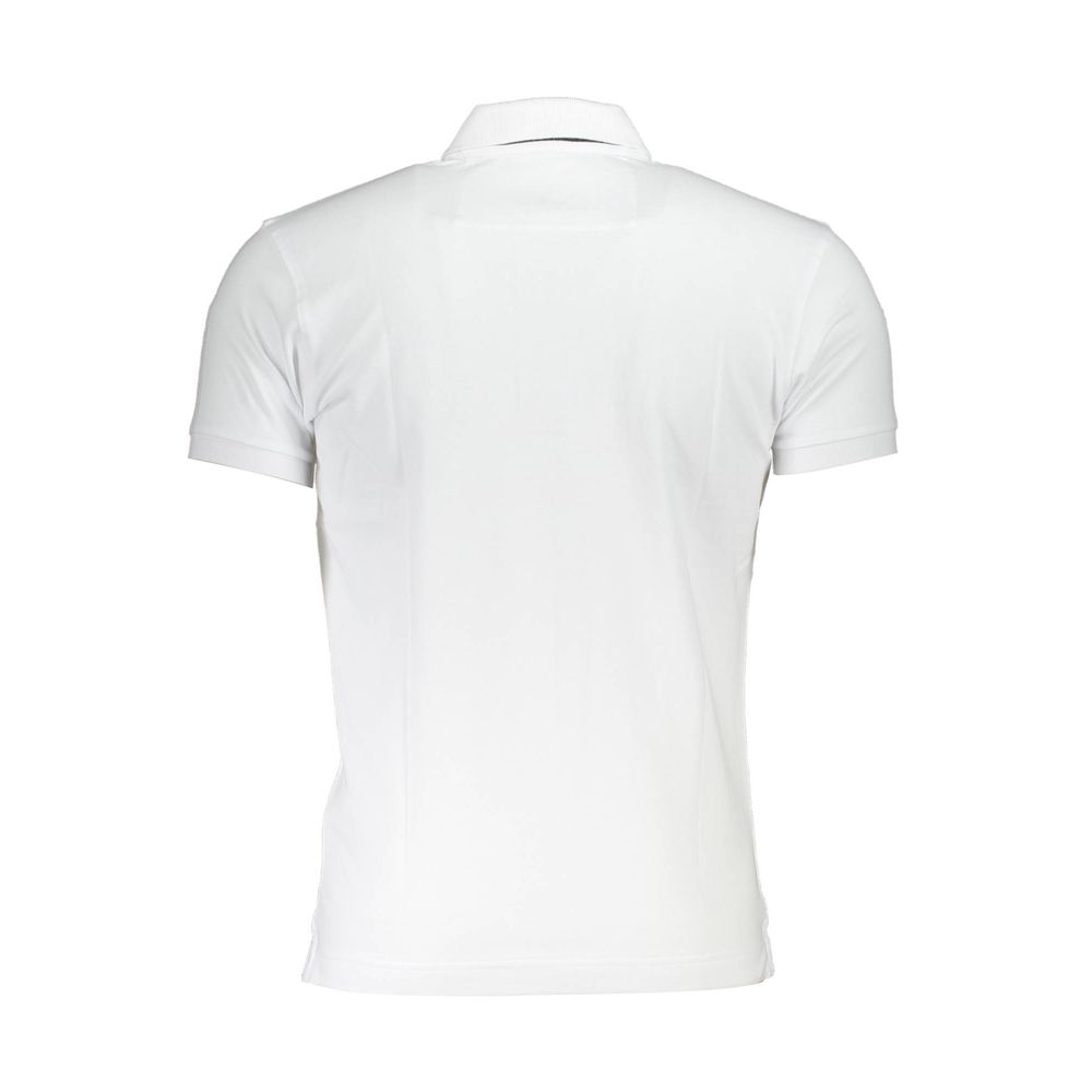 La Martina White Sophisticated Slim Fit Polo with Contrast Details