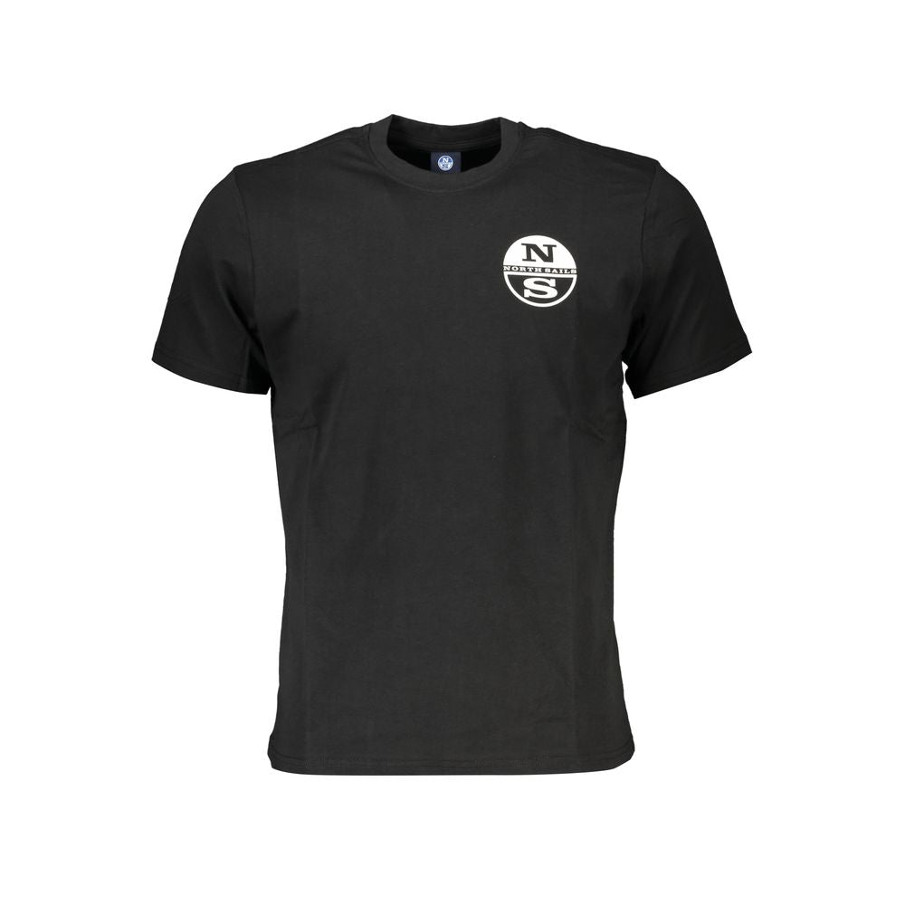 T-Shirt by North Sails for men in cotton black & print showcases a chic silhouette, artfully detailed with a chic crew neckline and for a chic finish.