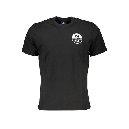 T-Shirt by North Sails for men in cotton black & print showcases a chic silhouette, artfully detailed with a chic crew neckline and for a chic finish.
