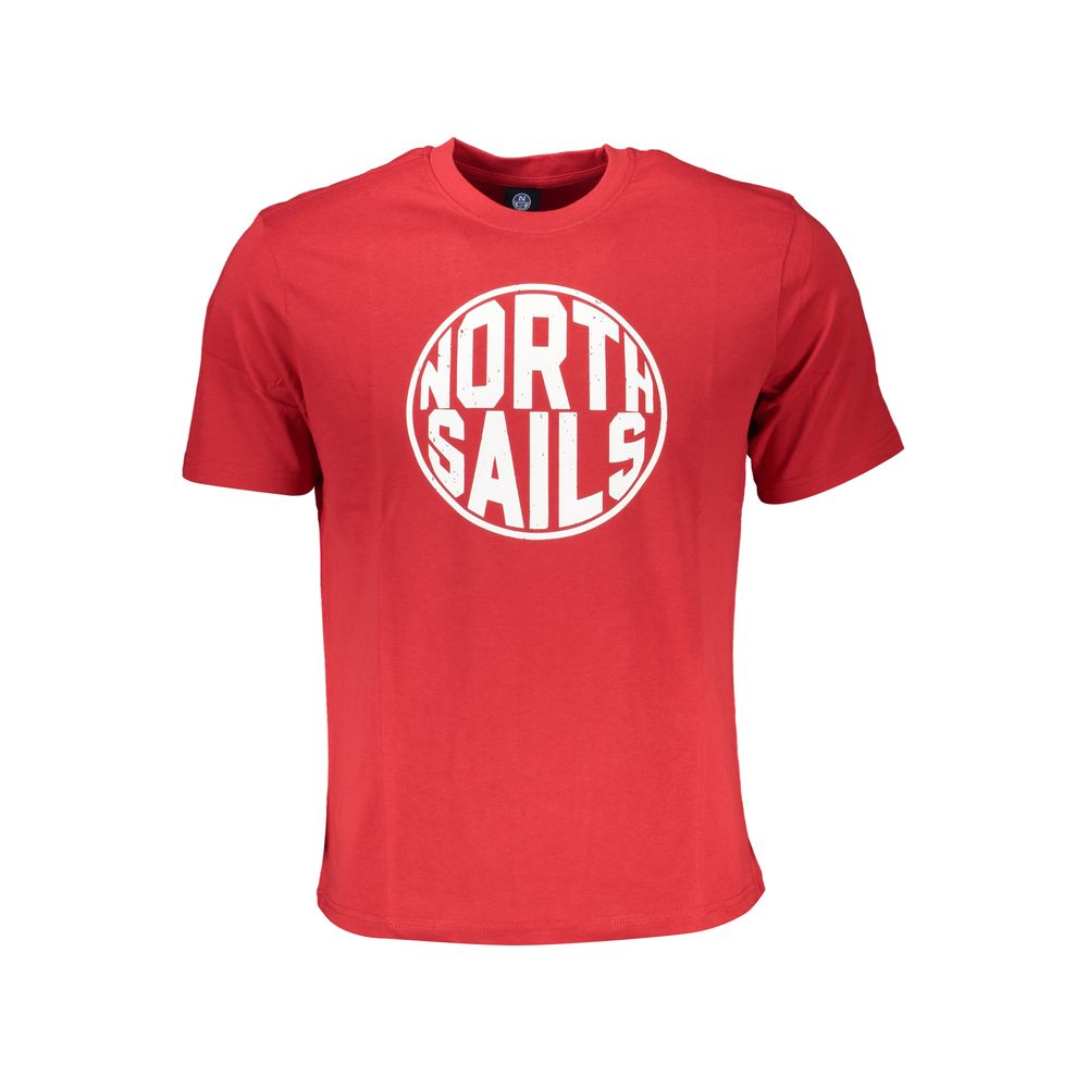 T-Shirt by North Sails for men in cotton red & print showcases a dramatic silhouette, elegantly detailed with a dramatic crew neckline and for a truly dramatic finish.