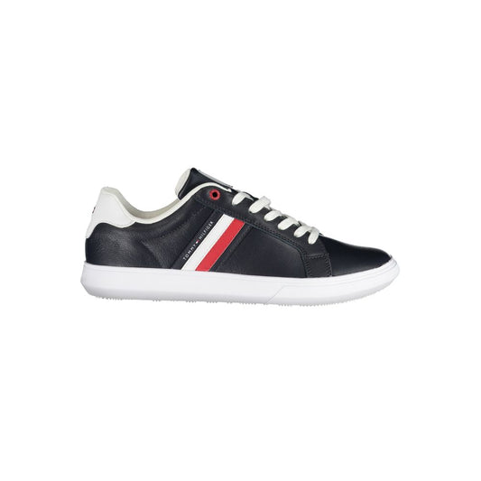 Sneakers by Tommy Hilfiger for men in polyester polyethylene leather blue features an sumptuous design from the Men's Fashion Polyester Polyethylene Leather Sneakers collection, highlighting a sumptuous fashion style for a premium, high-fashion look.