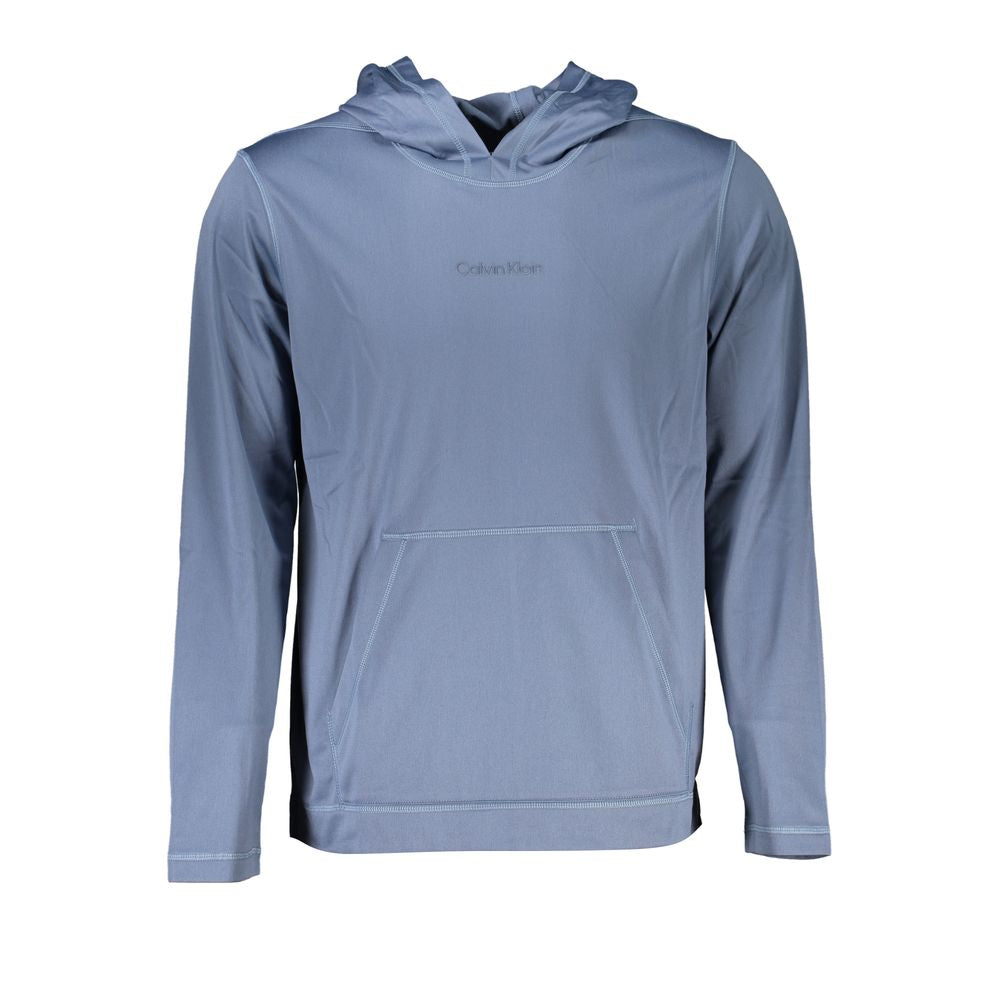 Hooded Sweatshirt Hoodie by Calvin Klein for men in polyester blue & print features a authentic silhouette, showcasing a sophisticated hooded neckline and authentic detail for a refined finish.