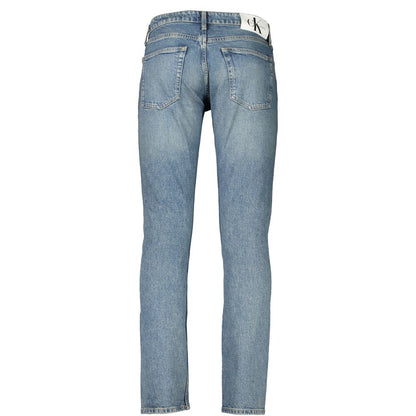 Jeans by Calvin Klein for men in cotton blue features an sophisticated and slim with a precise long, creating a sophisticated and sophisticated silhouette.