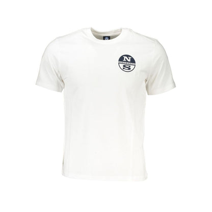 T-Shirt by North Sails for men in cotton white & print features an edgy silhouette, meticulously detailed with a sophisticated short-sleeve and crew neckline for a truly edgy finish.