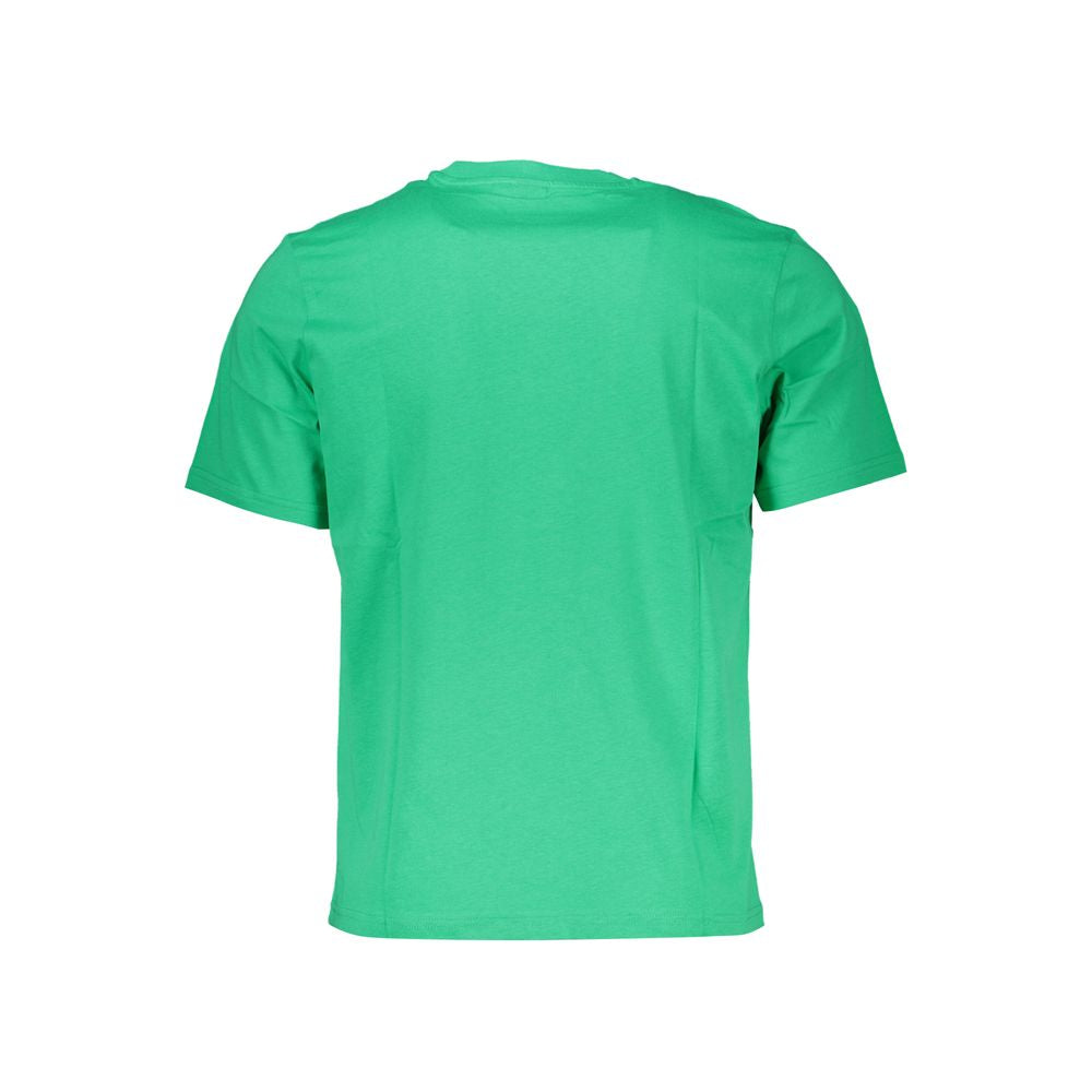 T-Shirt by North Sails for men in cotton green & print showcases a unassuming silhouette, artfully detailed with a refined wrap crew neckline and unassuming for a sophisticated, contemporary look.
