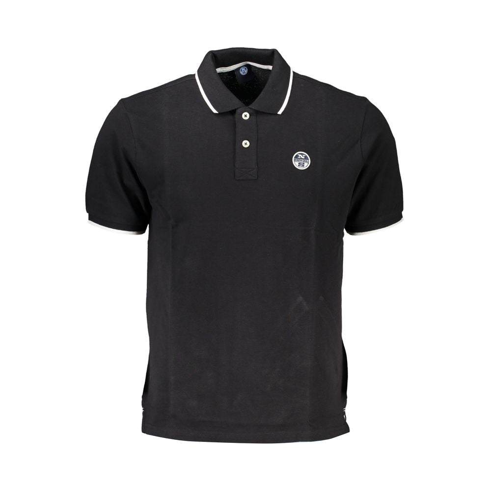 Polo Shirt by North Sails for men in cotton black & print presents a distinguished silhouette, showcasing a sophisticated crew neckline and distinguished for a truly distinguished finish.