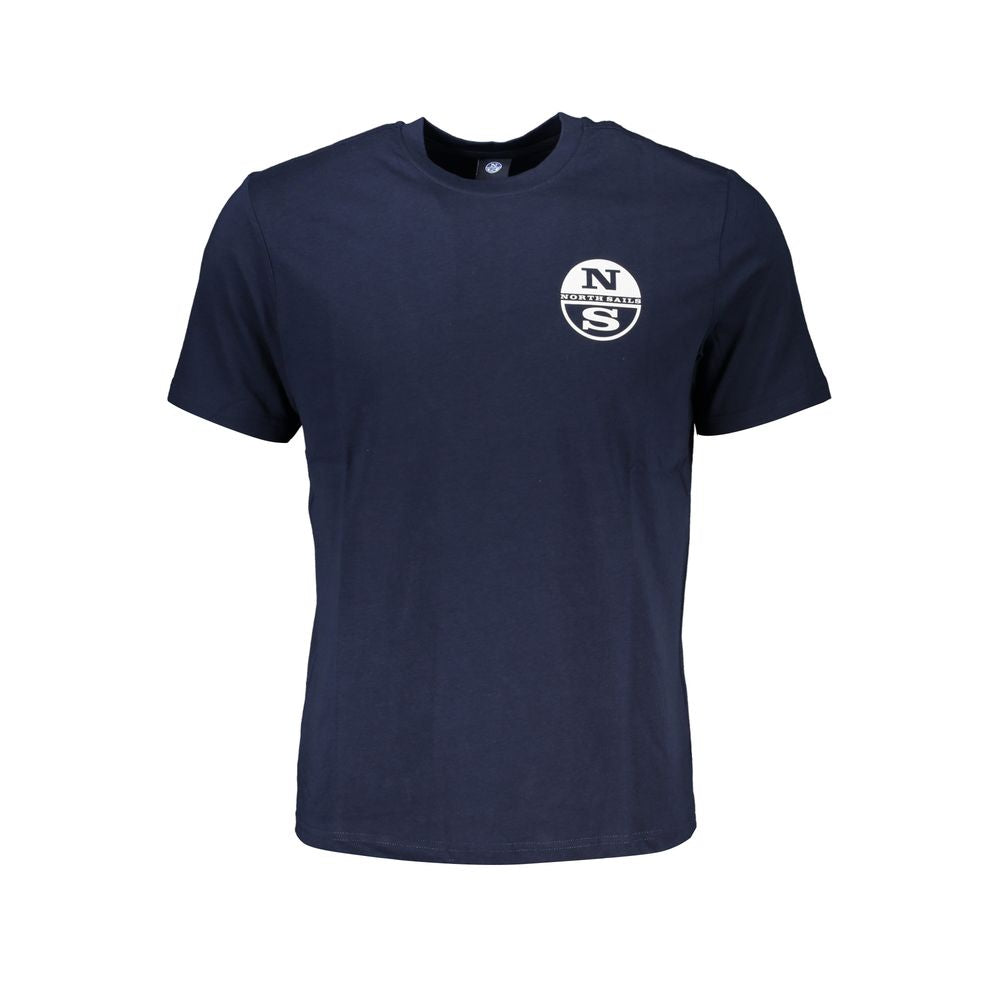 T-Shirt by North Sails for men in cotton blue & print showcases a fashionable silhouette, elegantly detailed with a fashionable and crew neckline for a sophisticated, high-fashion look.