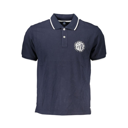 Polo Shirt by North Sails for men in cotton blue & print presents a sleek silhouette, featuring a refined and for a sleek finish.
