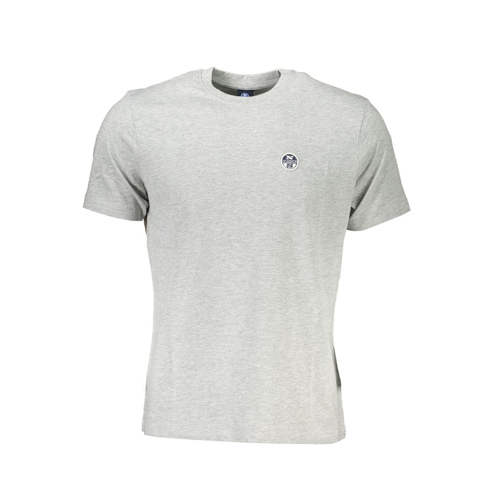 T-Shirt by North Sails for men in viscose cotton gray showcases a unassuming silhouette, artfully detailed with a refined crew neckline and unassuming short-sleeve for a sophisticated, contemporary look.