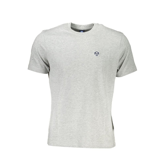 T-Shirt by North Sails for men in viscose cotton gray showcases a unassuming silhouette, artfully detailed with a refined crew neckline and unassuming short-sleeve for a sophisticated, contemporary look.