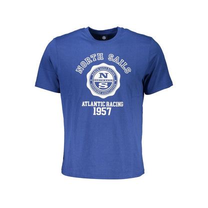 T-Shirt by North Sails for men in cotton blue & print features an on trend silhouette, perfectly showcasing a on trend and crew neckline for an elevated aesthetic.
